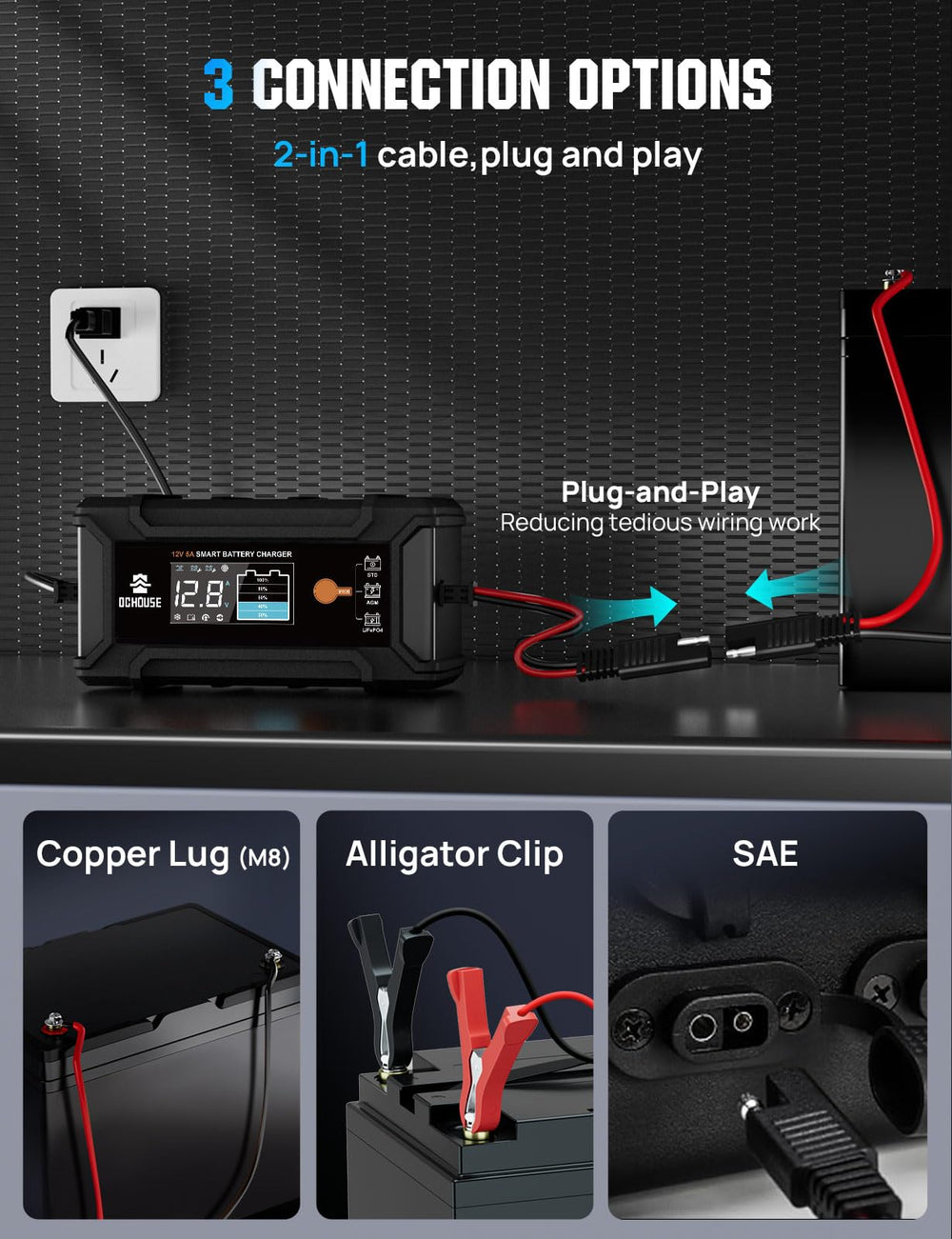 DC HOUSE 12V 5A charger performs in cold weather conditions.