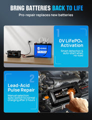 DC HOUSE pulse repair restores sulfated lead-acid batteries efficiently.