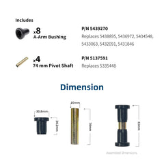 DCOMA Polaris Ranger rear upper bushing enhances suspension response on rough terrain