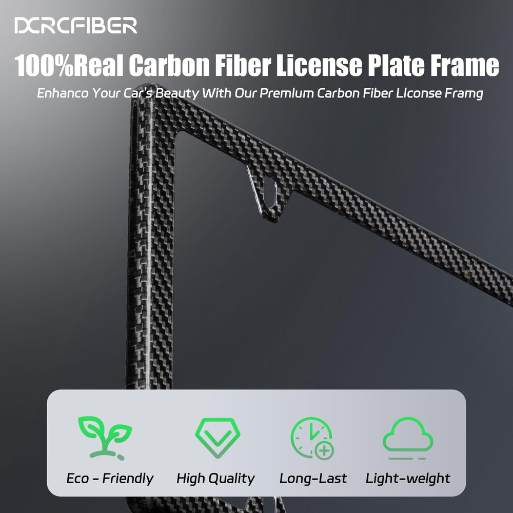 DCRCFIBER satin black carbon fiber frame; stealthy look suitable for many cars.