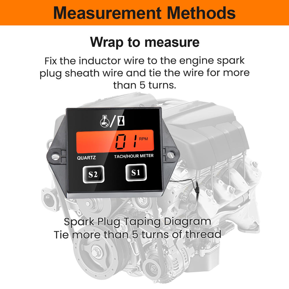 DDayuanwei tachometer with orange backlight aids night use