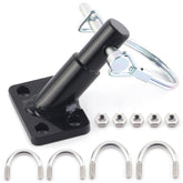 DDJ trailer hitch coupler secured to a Schwinn/Instep trailer for safe towing