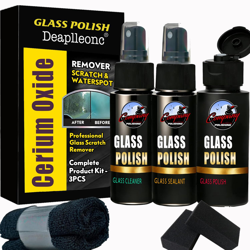 DEAPLLEONC cerium oxide glass polish removes water spots from windshield