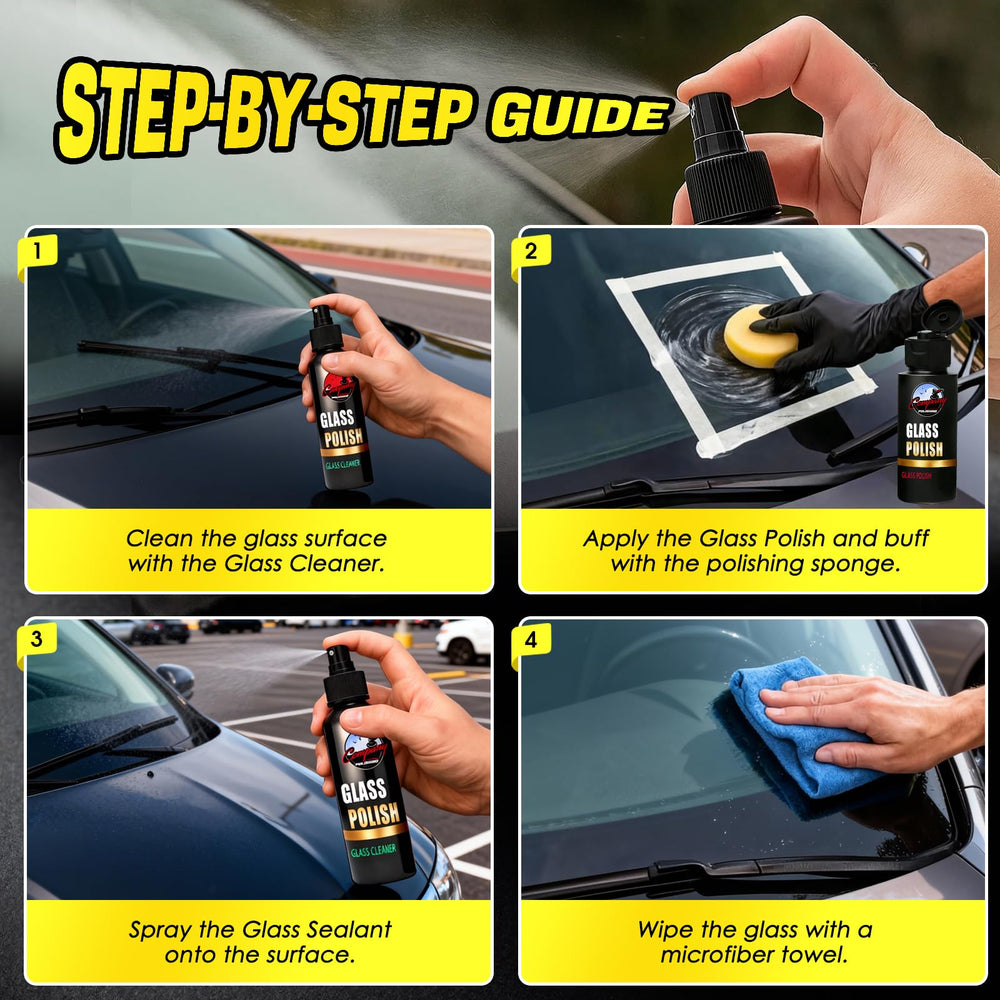 DEAPLLEONC glass cleaner spray prep surfaces before polishing