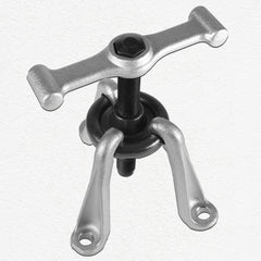 DearChan hub puller three-arm setup enables even pressure distribution.