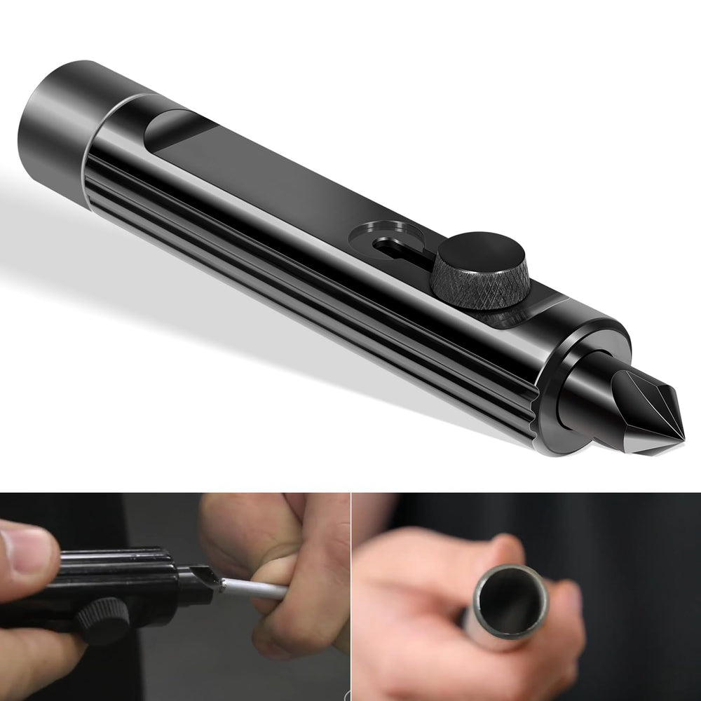 DearChan tubing deburring tool assembly demonstrates precision for brake, fuel, and coolant lines.