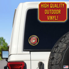 DECALCOMANIA LIFESTYLE DECALS USMC flag decal for windows and gear