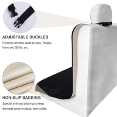 DECKALY universal-fit seat protector fits most cars, trucks, vans, and SUVs.
