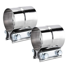 DecoHongDi 2.5 inch exhaust clamp pack front view for quick pipe repairs.