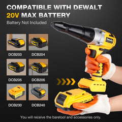 Decwls brushless motor delivers high torque for secure rivets.