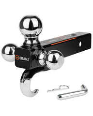DEEAGLE 3-ball hitch with hook and three balls for versatile towing options.