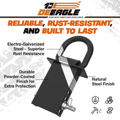 DEEAGLE D rings 20,000 lbs breaking strength supports heavy equipment securely.
