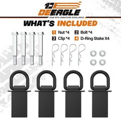DEEAGLE D rings installation on flatbed ensures secure hauling.
