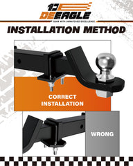 User installing the hitch tightener to illustrate system assembly
