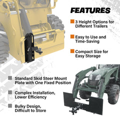 DEEAGLE skid hitch attachment 2-inch receiver for standard equipment compatibility