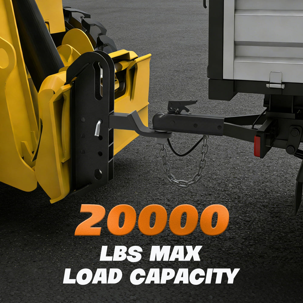 DEEAGLE skid hitch attachment heavy‑duty steel emphasizes strength for demanding tasks