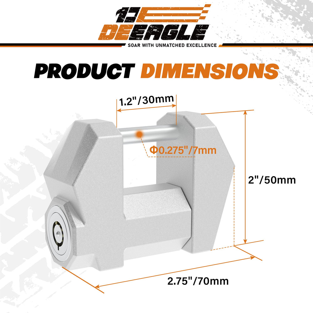 Protective rubber cover on DEEAGLE lock guarding against weather