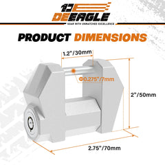 Protective rubber cover on DEEAGLE lock guarding against weather
