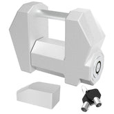 DEEAGLE trailer coupler latch lock front view with wide-span design for versatile fitting