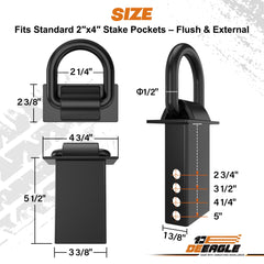DEEAGLE 4-pack D rings convert trailers into versatile tie-down systems.