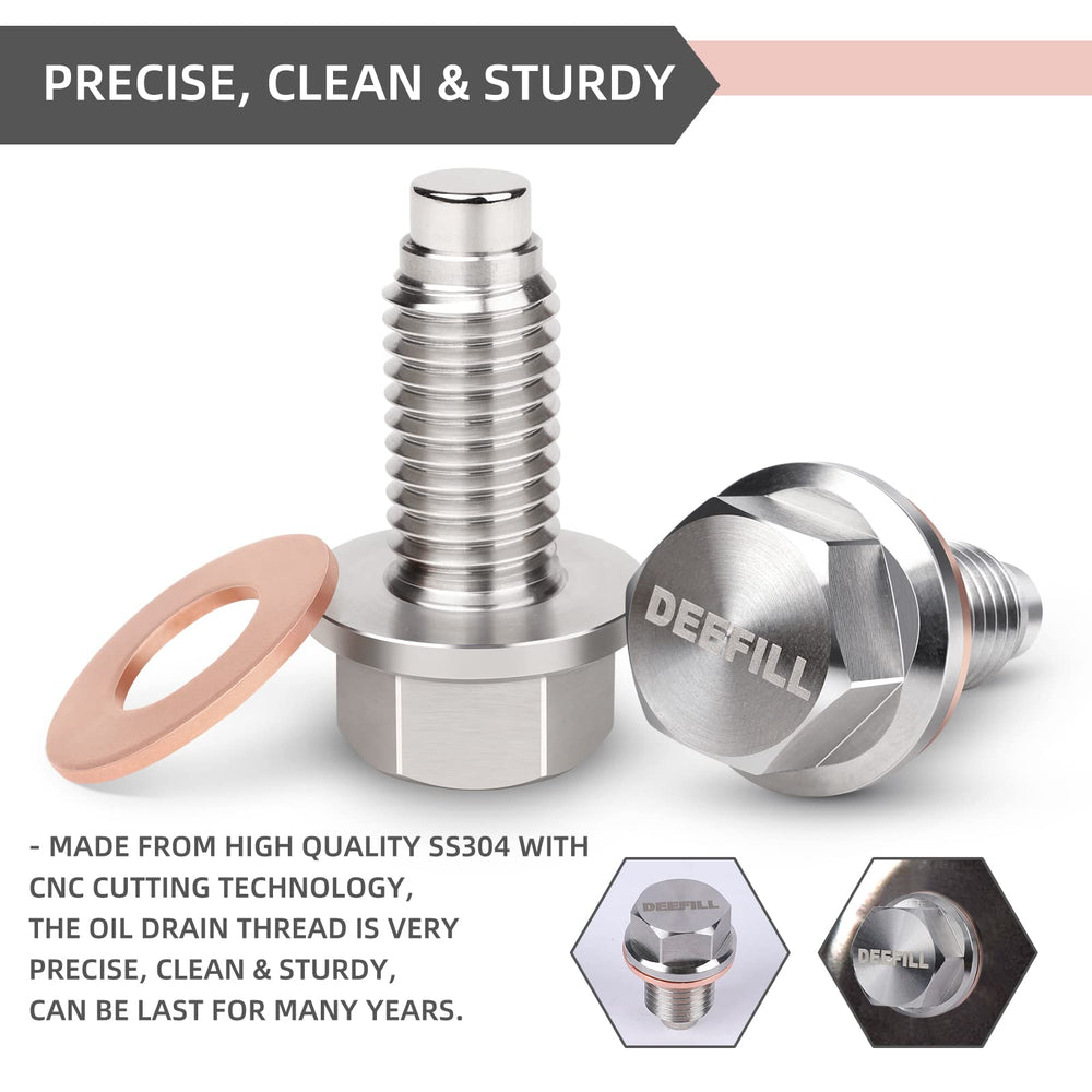 DEEFILL easy installation with M12 bolt and copper washer.