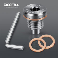 DEEFILL in-use on ATV engine; demonstrates quick replacement and secure seal.