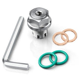 DEEFILL piggyback oil drain plug with secure seal for quick maintenance.