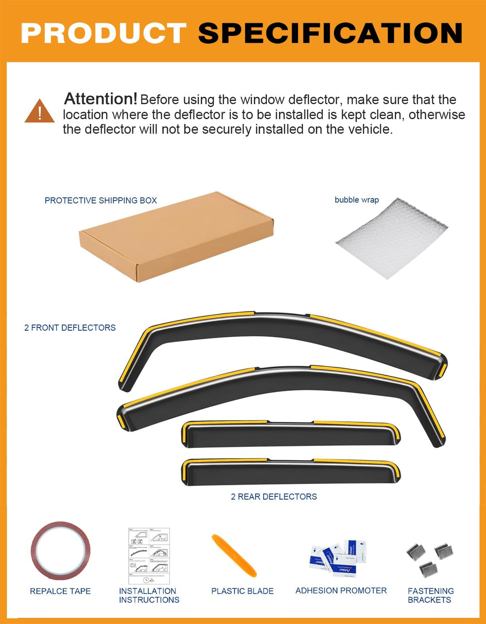 Durable Deejecsun window guards for Chevy Colorado and GMC Canyon with warranty support.