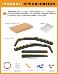 Durable Deejecsun window guards for Chevy Colorado and GMC Canyon with warranty support.