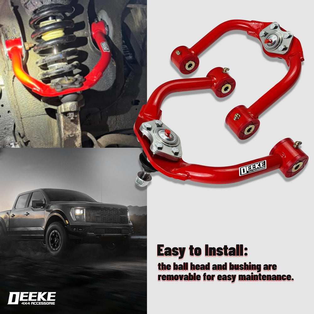 Lubrication ports on DEEKE 4X4 upper control arms support smooth operation