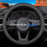 Deer Route Hyundai steering wheel cover with contrast design enhances grip and style