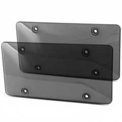 DEFEK license plate frame front view shows UV protection and durable ABS construction.