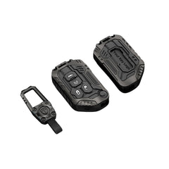 DEGEMEEN heavy zinc alloy key fob cover for Jeep Wrangler fits perfectly and protects.
