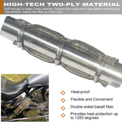 DEGEOBERLIN heat shield on muffler provides radiant heat protection