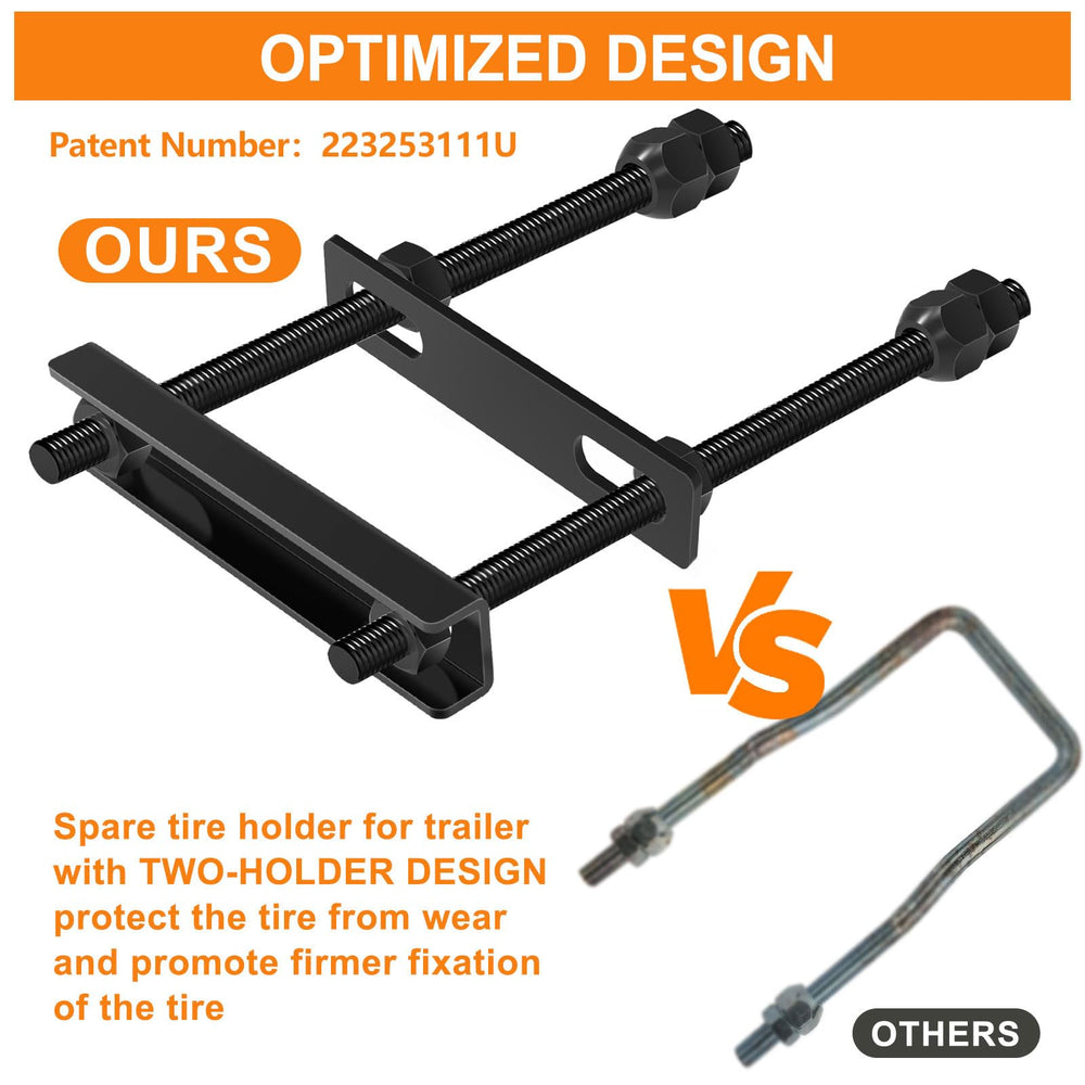 Delmoar trailer spare tire mount installed on utility trailer supports reliable road trips