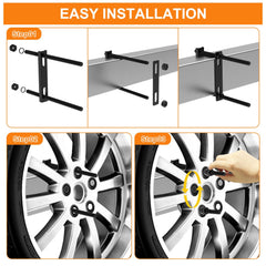 Delmoar trailer spare tire mount two-tier washers protect the tire and fix securely