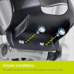 Hardware included for easy installation on standard pedal holes