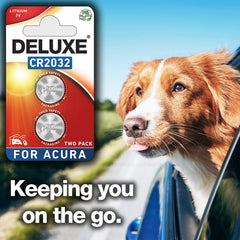 Deluxe Batteries Acura fob battery pack-2 CR2032 batteries included for replacement.