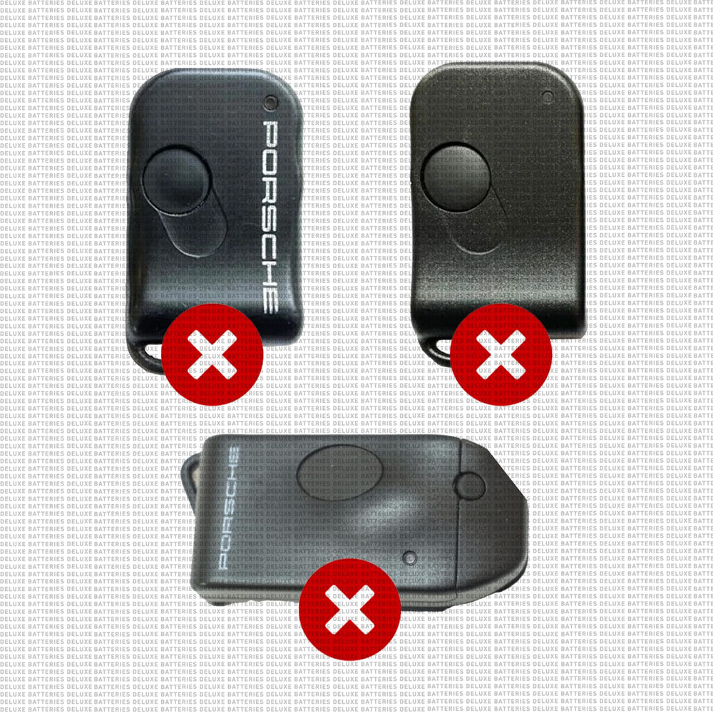 Deluxe Batteries compatibility guide image showing fitment for Porsche models.