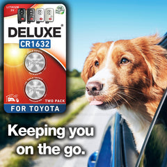 Deluxe Batteries CR1632 two-pack for Highlander fob, dependable replacement