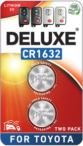 Deluxe Batteries CR1632 two-pack for Prius fob, quick DIY replacement