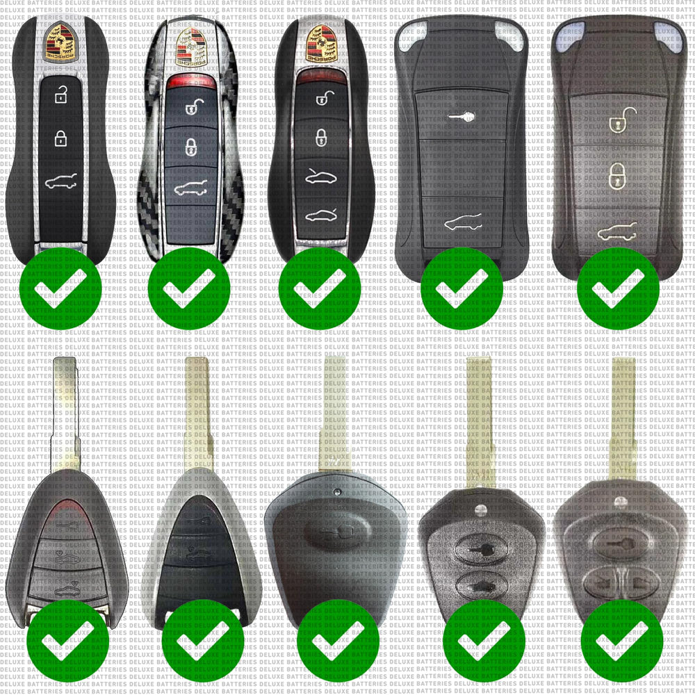 CR2032 3V coin cells by Deluxe Batteries for Porsche remotes.