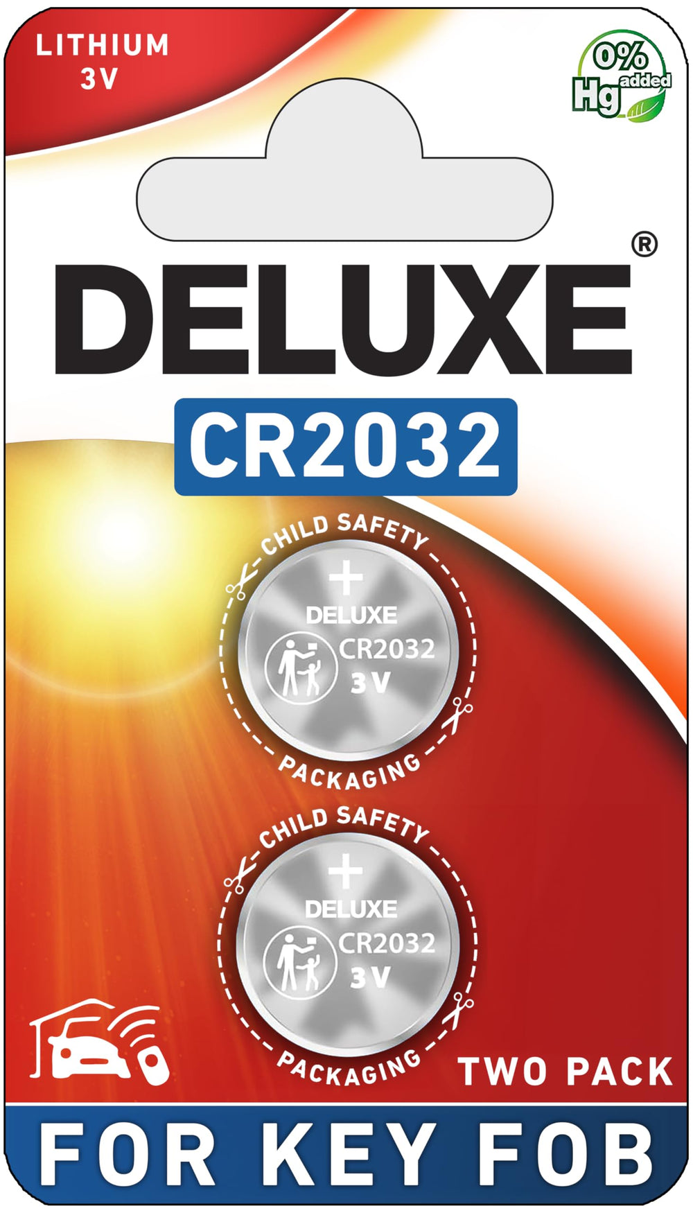 Deluxe Batteries CR2032 key fob battery universal fit for many car remotes