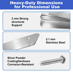 Demimy backing plates stainless steel reinforce mudflap stability.