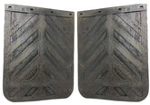 DENCO black chevron mud flaps 24x30; durable heavy-duty rubber for trucks