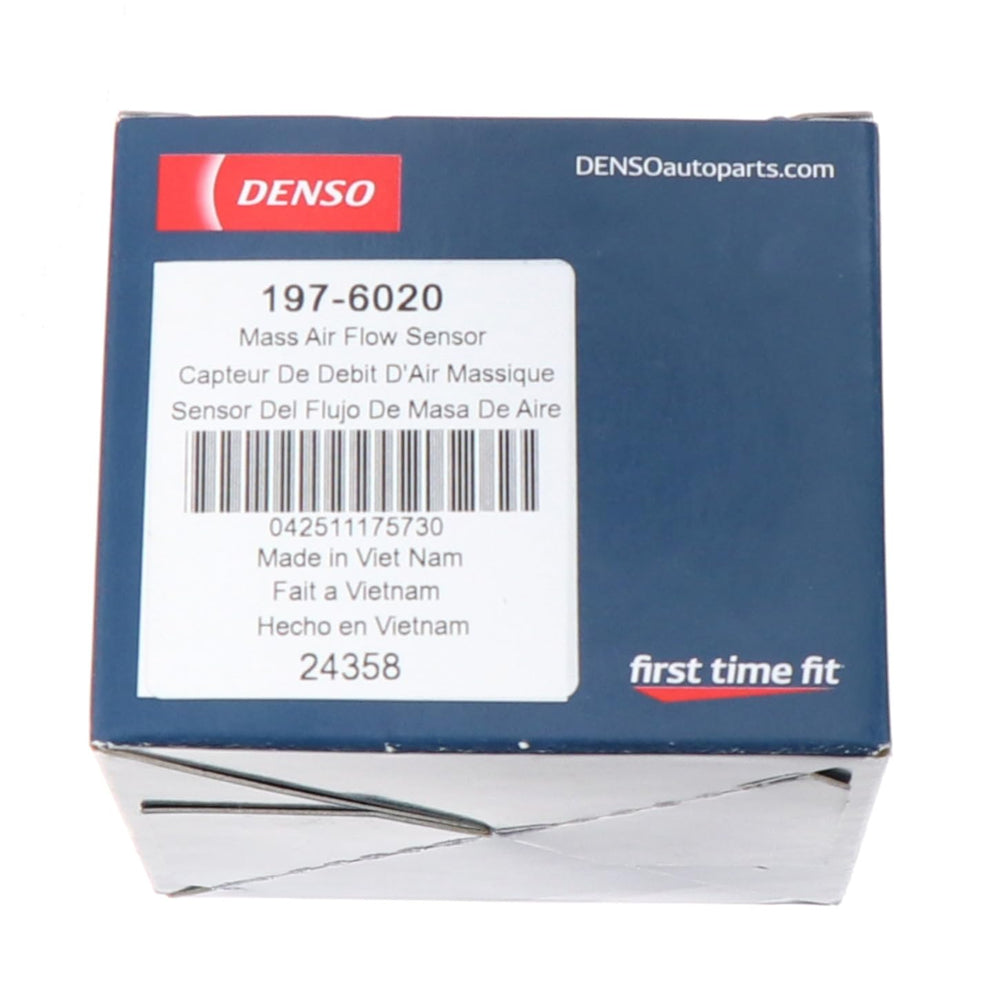 Denso MAF sensor plug connector image emphasizing reliability and accurate air measurement.