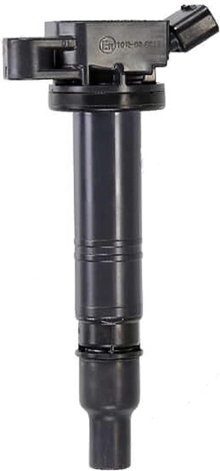 Denso 673-1308 ignition coil in engine bay, designed for efficient high-energy ignition
