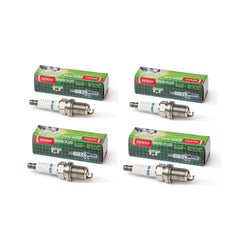 Denso IKH16TT spark plug close-up shows iridium center electrode for longevity.