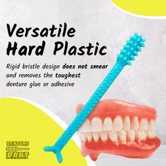Denture Dart V2 removing adhesive near upper gum line