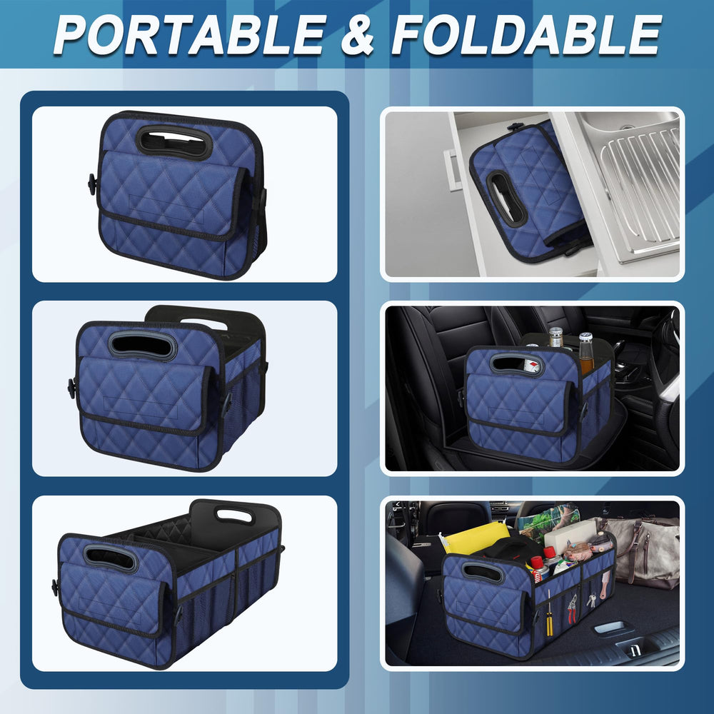 Deosk car SUV trunk setup inside the vehicle highlights versatile storage solution